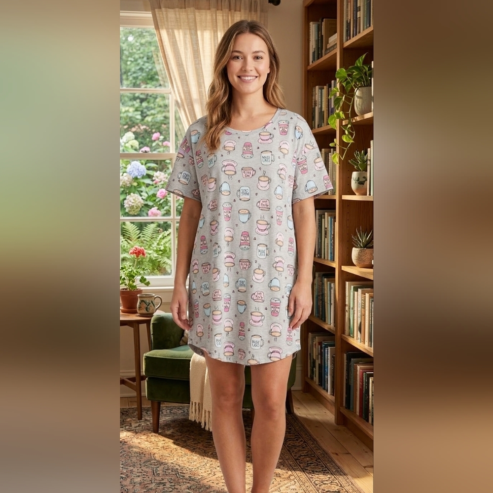 Secret Treasures Women's  Coffee Drinks Sleepshirt